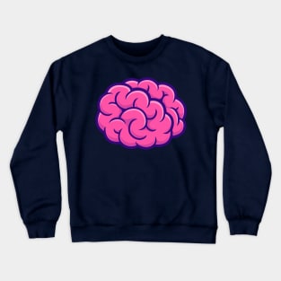 Brain Cartoon Illustration Crewneck Sweatshirt